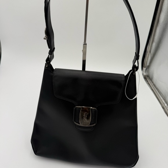 Salvatore Ferragamo Handbags - FLAWED Salvatore Ferragamo Black Shoulder Bag